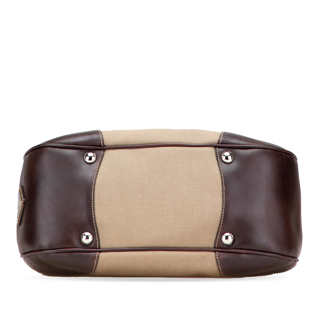 Prada Canvas Canapa Logo Shoulder Bag Bruin