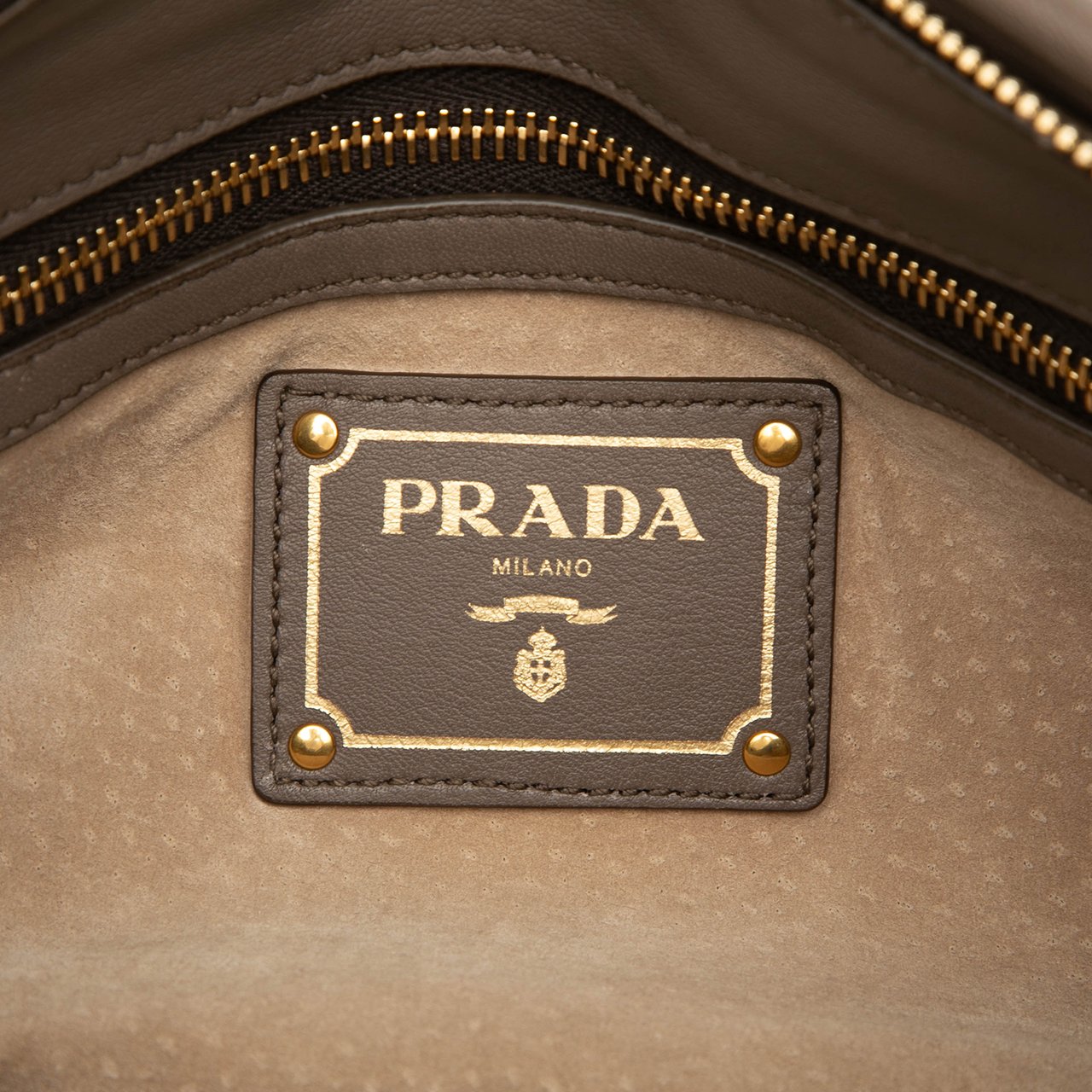 Prada Soft Calfskin Shopping Satchel Grijs