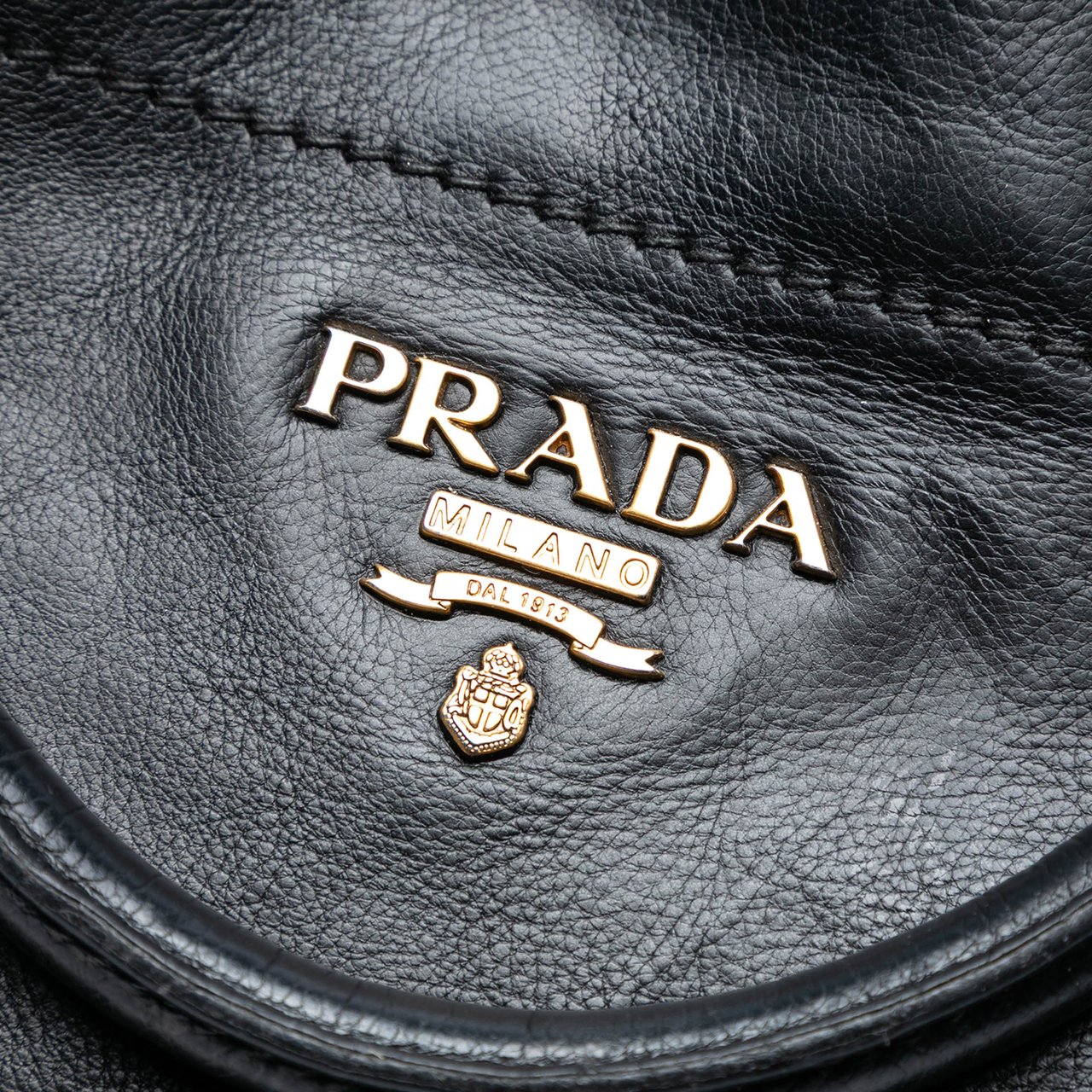 Prada Glace Calf Open Convertible Tote Zwart
