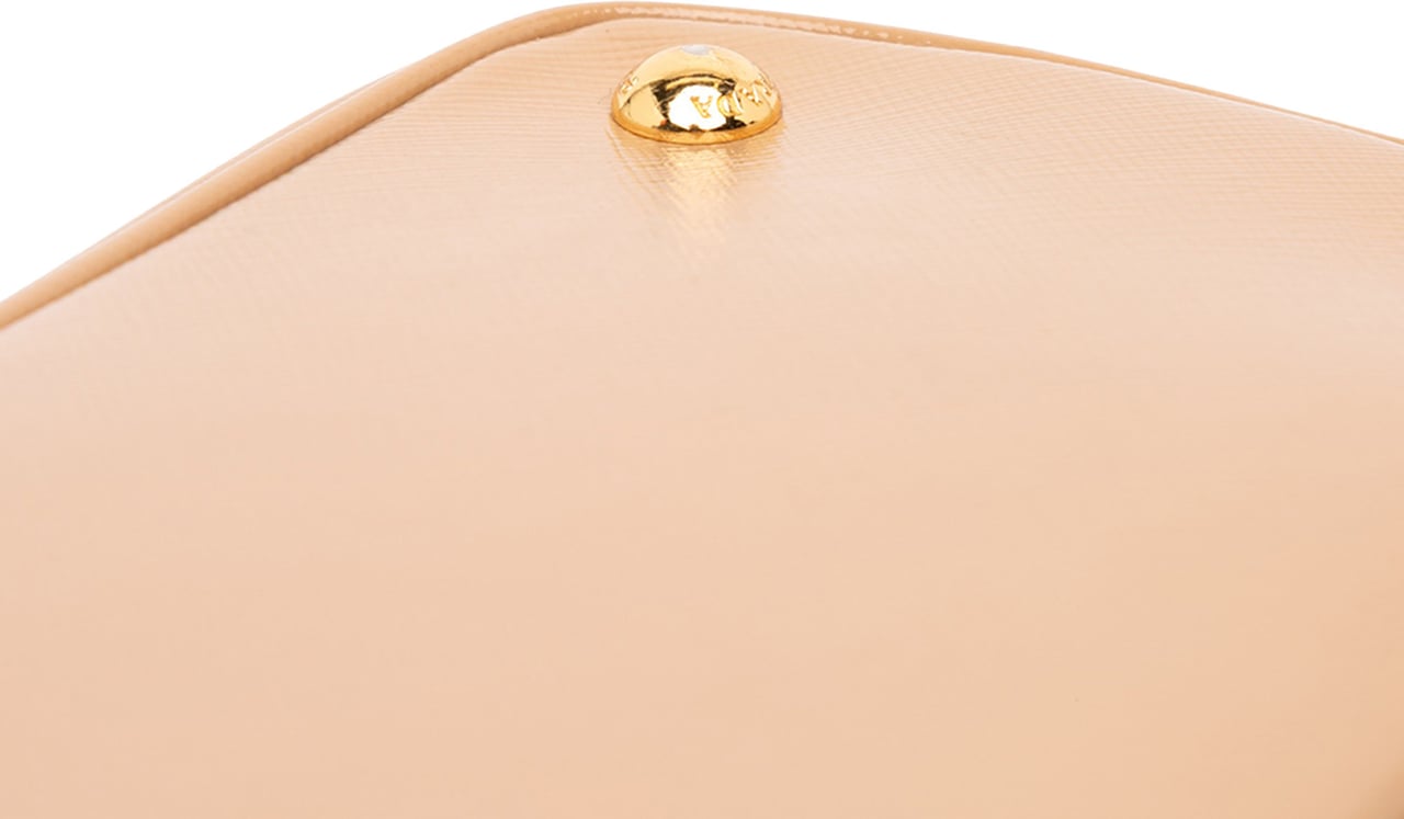 Prada Medium Saffiano Vernice Promenade Satchel Bruin