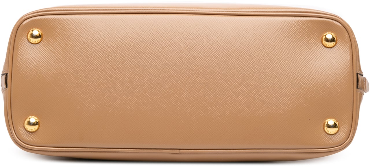 Prada Medium Saffiano Vernice Promenade Satchel Bruin