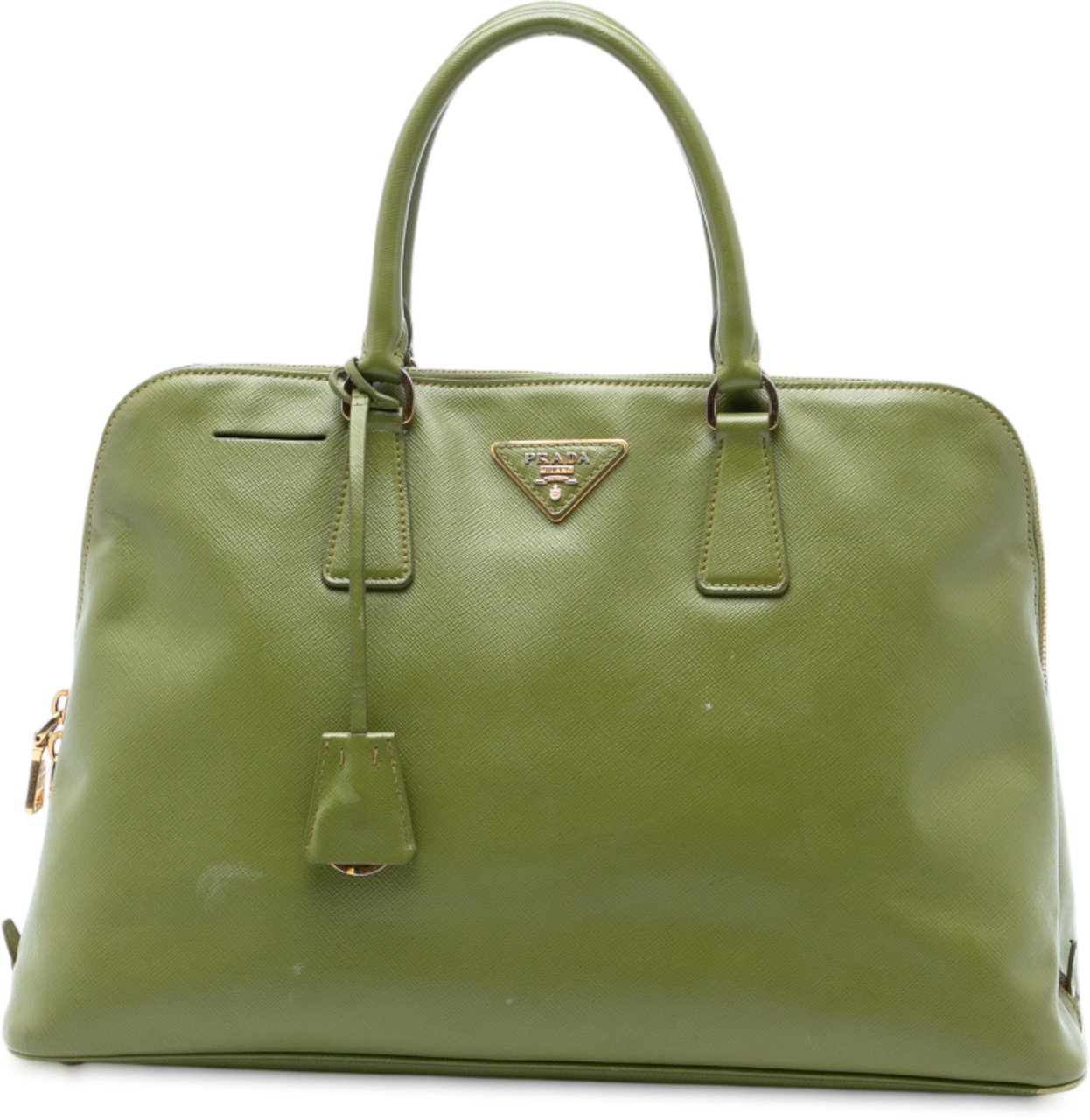 Prada Large Saffiano Lux Promenade Satchel Groen