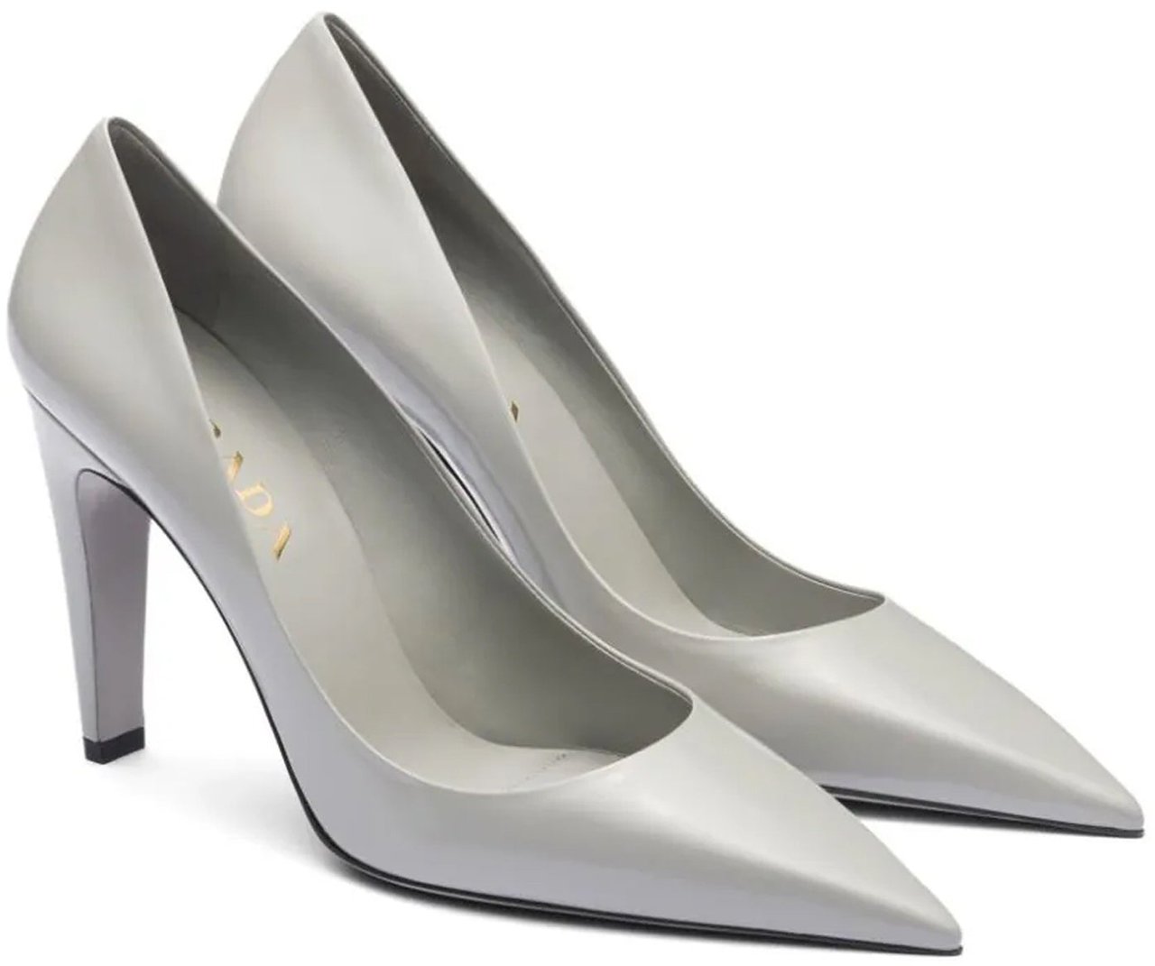 Prada Prada Brushed Leather Pumps Grijs