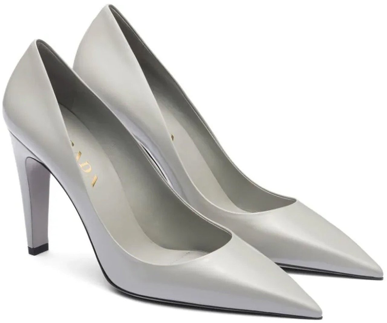 Prada Prada Brushed Leather Pumps Grijs