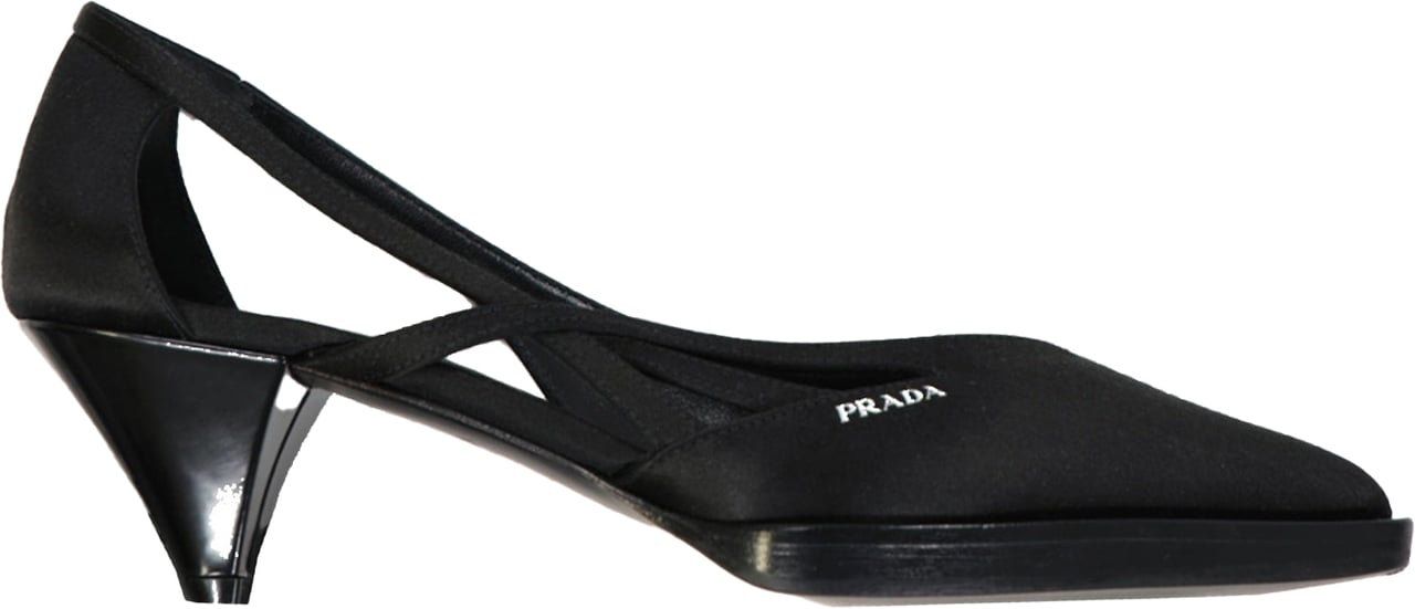 Prada Prada 55mm Cut-Out Satin Pumps Zwart