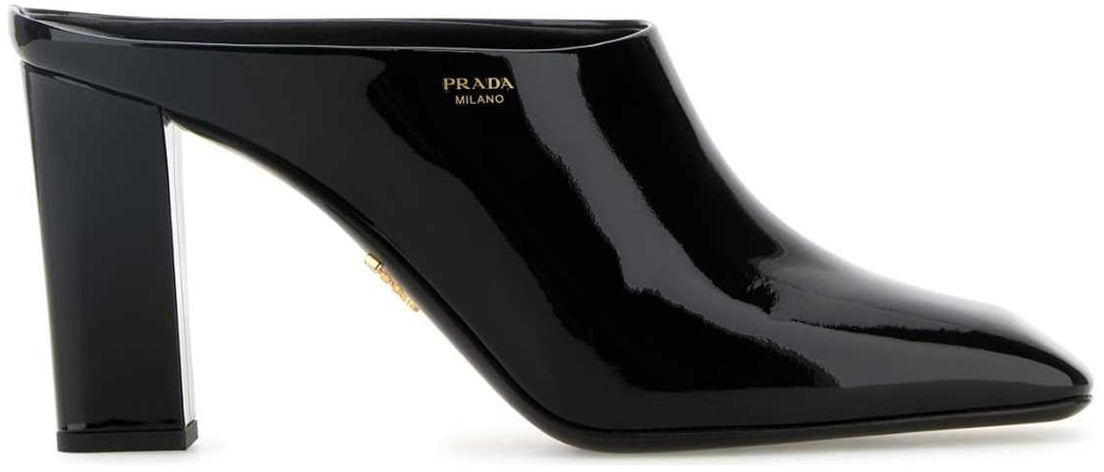 Prada Prada Leather Mules 85mm Zwart