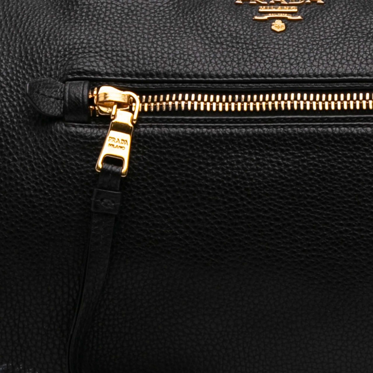 Prada Vitello Phenix Convertible Satchel Zwart