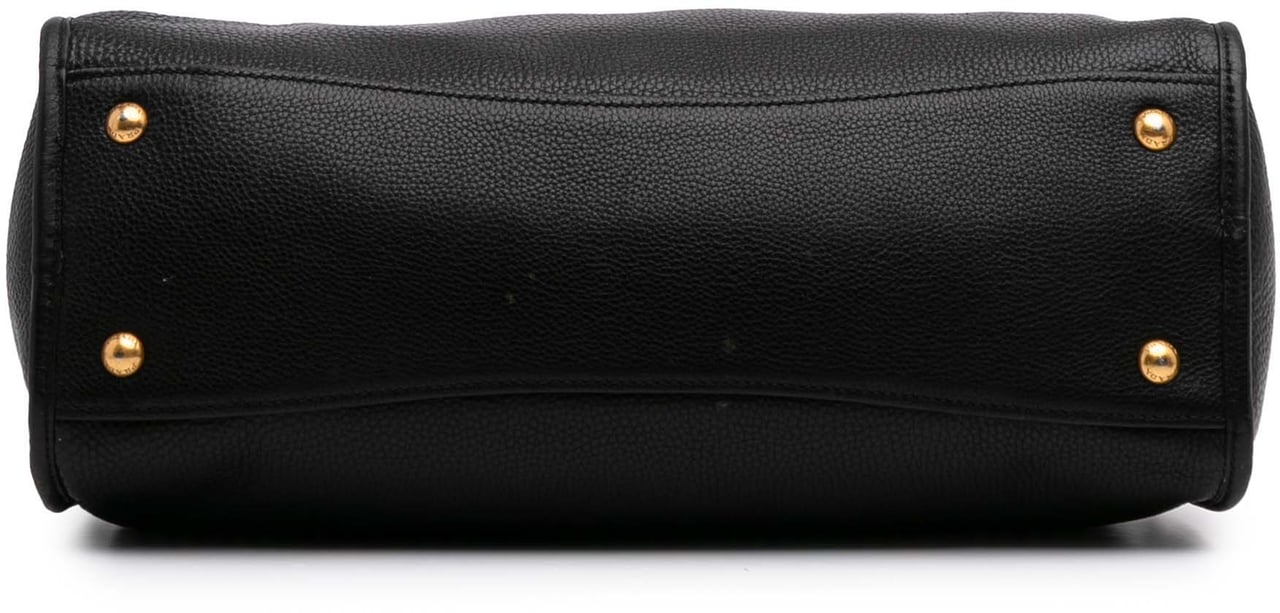 Prada Vitello Phenix Convertible Satchel Zwart