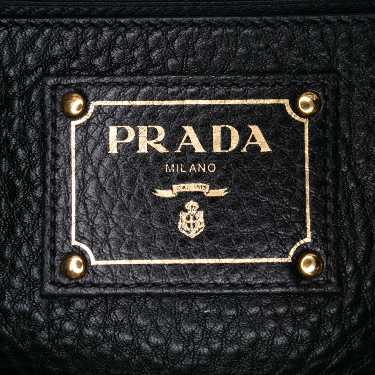 Prada Vitello Phenix Convertible Satchel Zwart