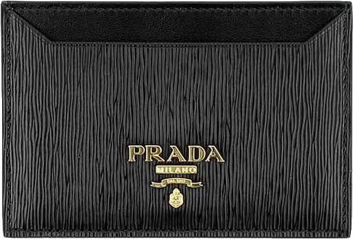 Prada Prada Leather Logo Wallet Zwart