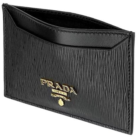 Prada Prada Leather Logo Wallet Zwart