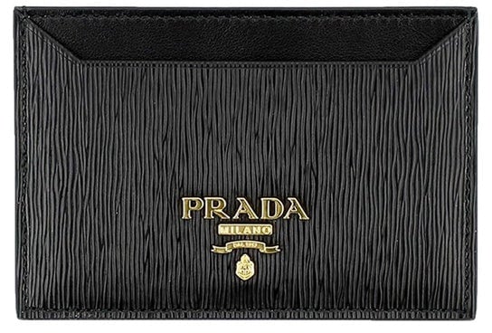 Prada Prada Leather Logo Wallet Zwart