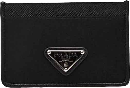 Prada Nylon And Leather Card Holder Divers