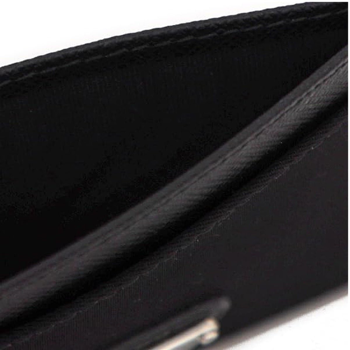 Prada Prada Nylon And Leather Card Holder Zwart