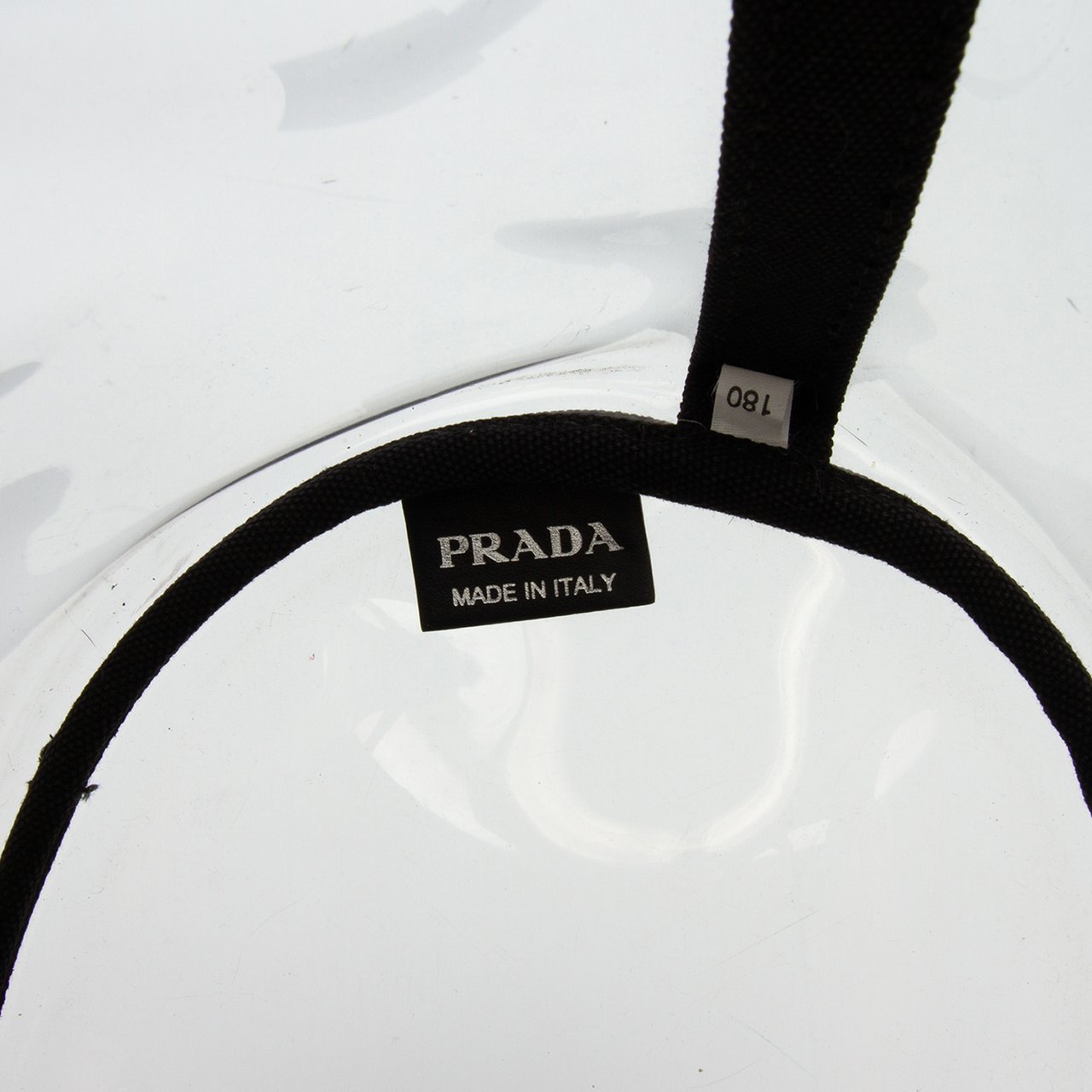 Prada PVC Canapa Logo Shopper Tote Wit