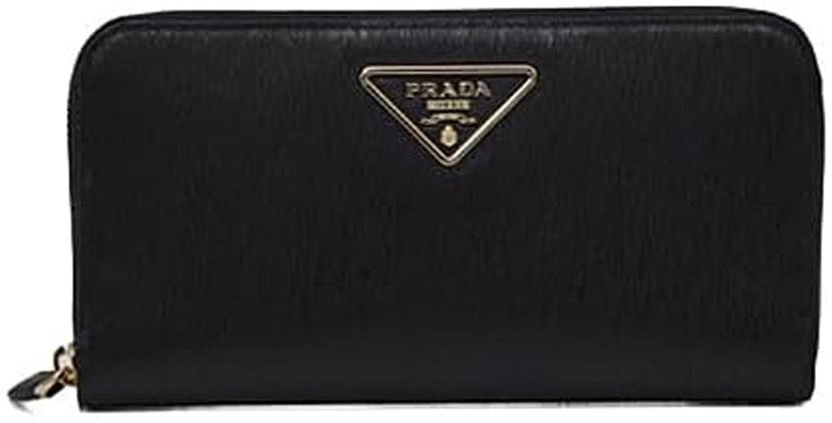Prada Prada Leather Logo Wallet Zwart