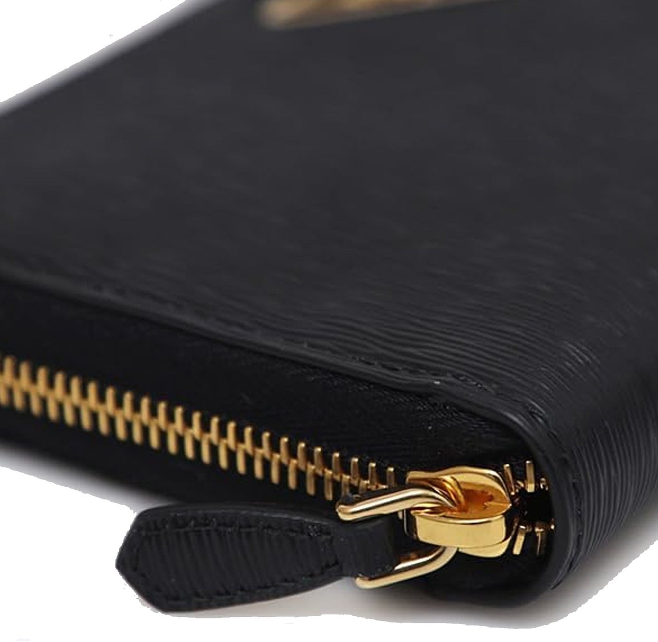 Prada Leather Logo Wallet Zwart