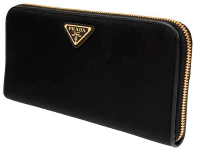 Prada Prada Nylon Logo Wallet Zwart