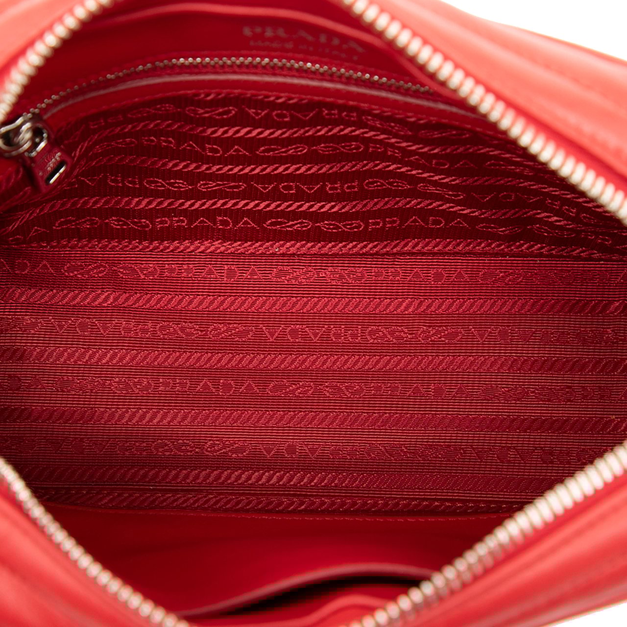 Prada Soft Calfskin Diagramme Camera Bag Rood