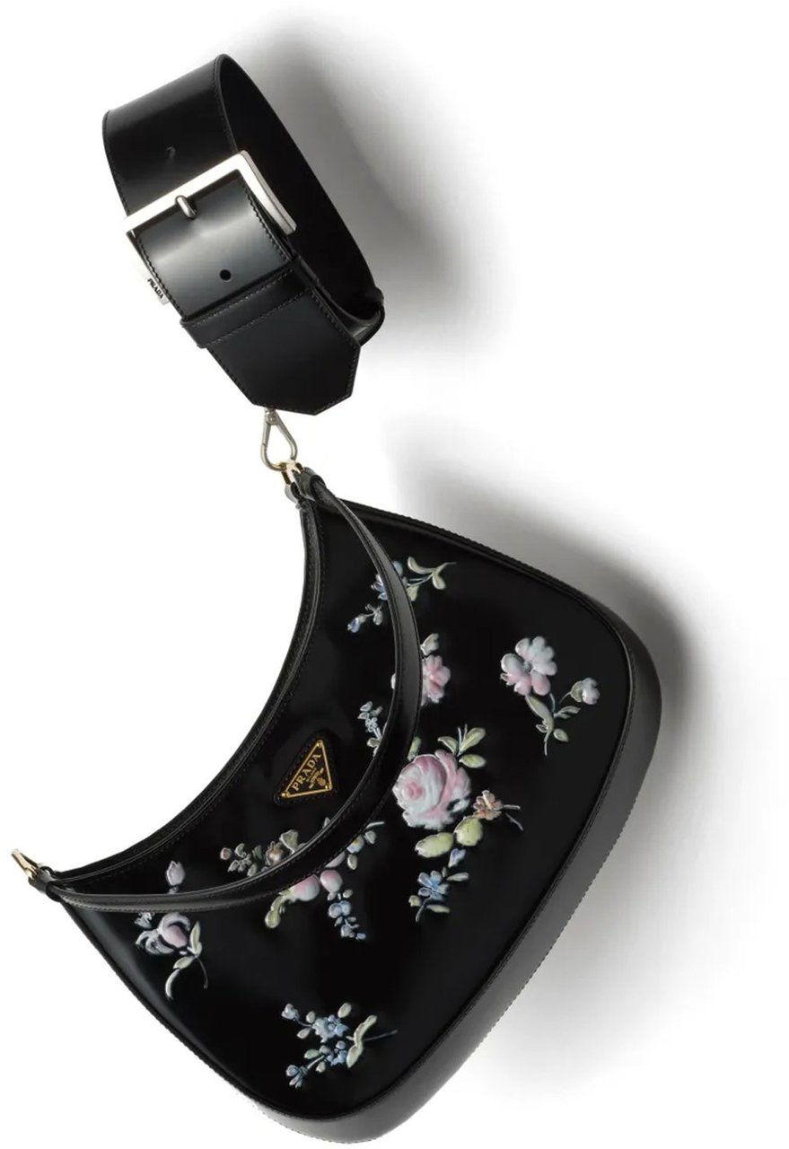 Prada Prada Leather Wrist Strap Zwart