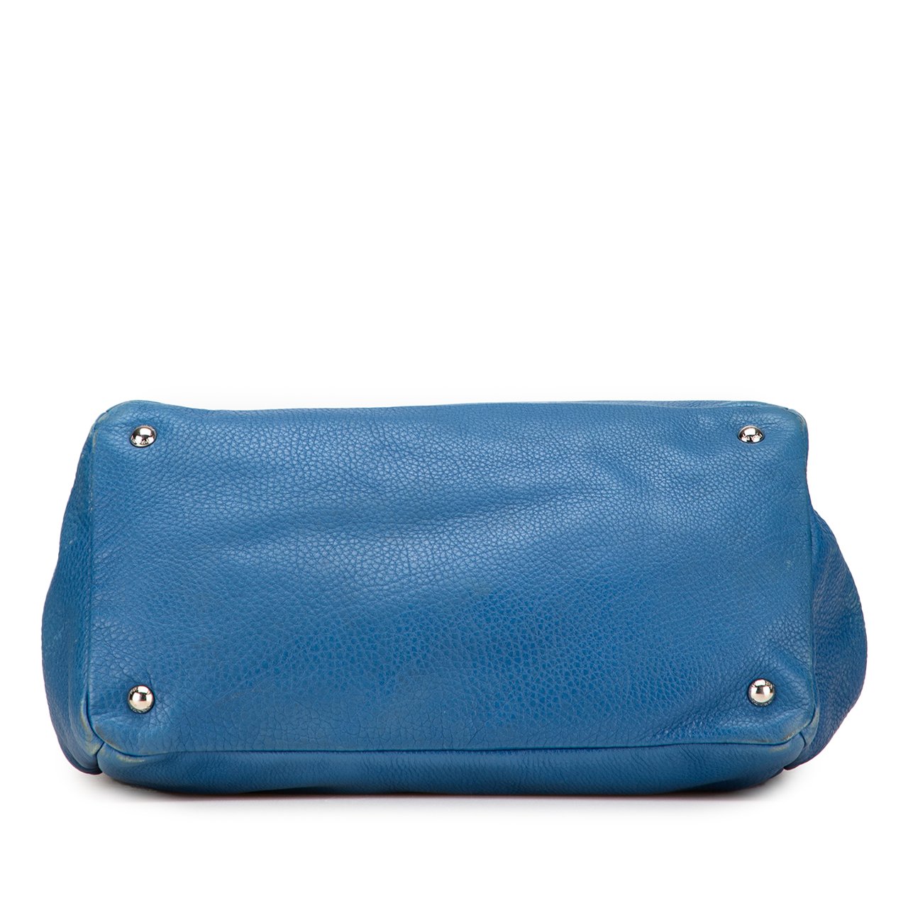 Prada Vitello Daino Open Convertible Tote Blauw