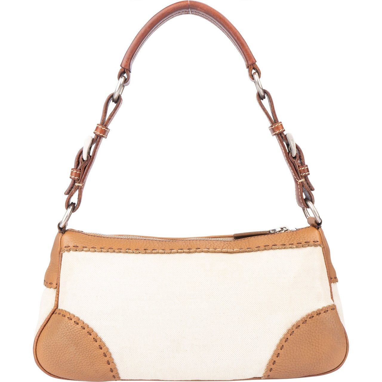 Prada Prada Side Logo Cotton Leather Shoulder Bag Divers