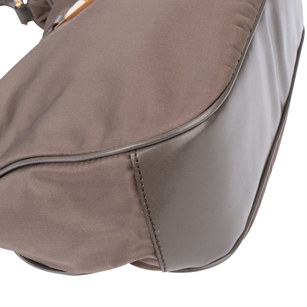 Prada Prada Grey Nylon Triangle Shoulder Bag Donkergrijs