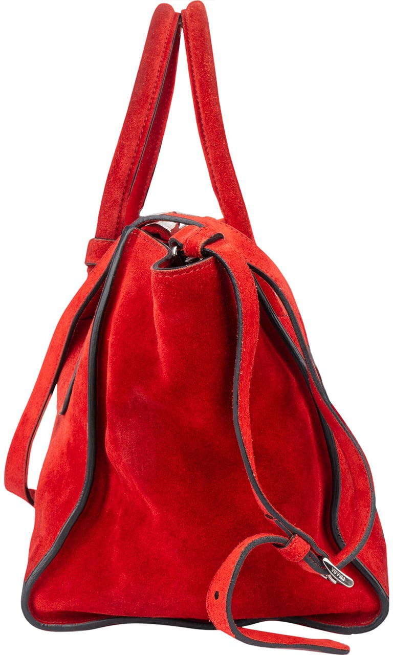 Prada Prada Rosso Suede Vitello Handbag Divers