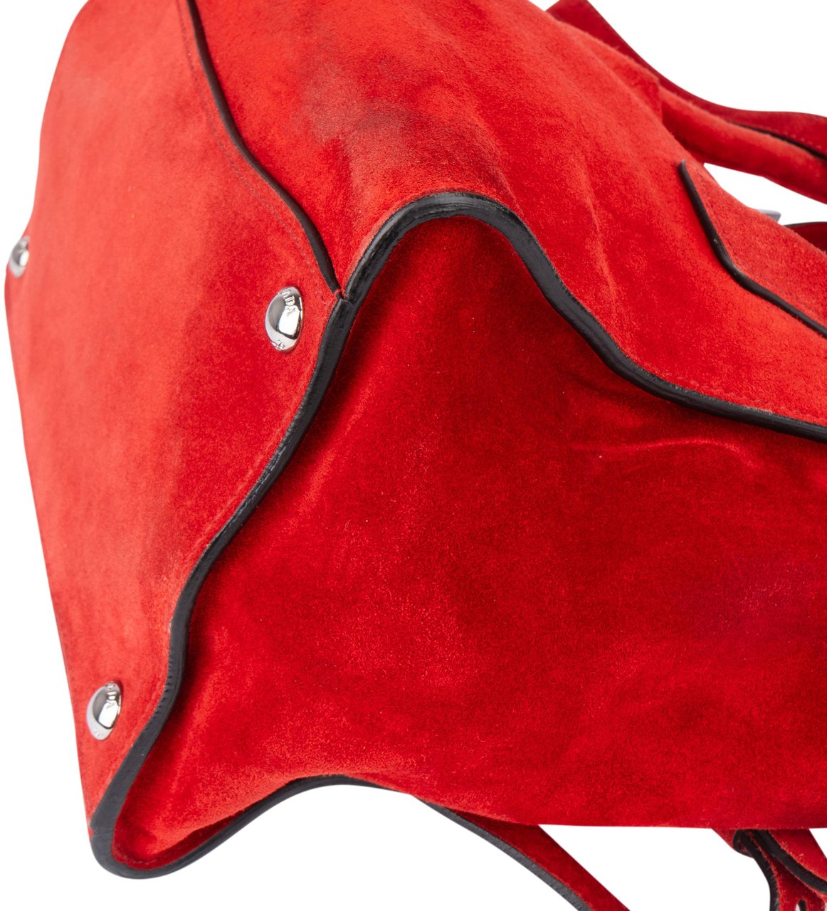 Prada Prada Rosso Suede Vitello Handbag Divers