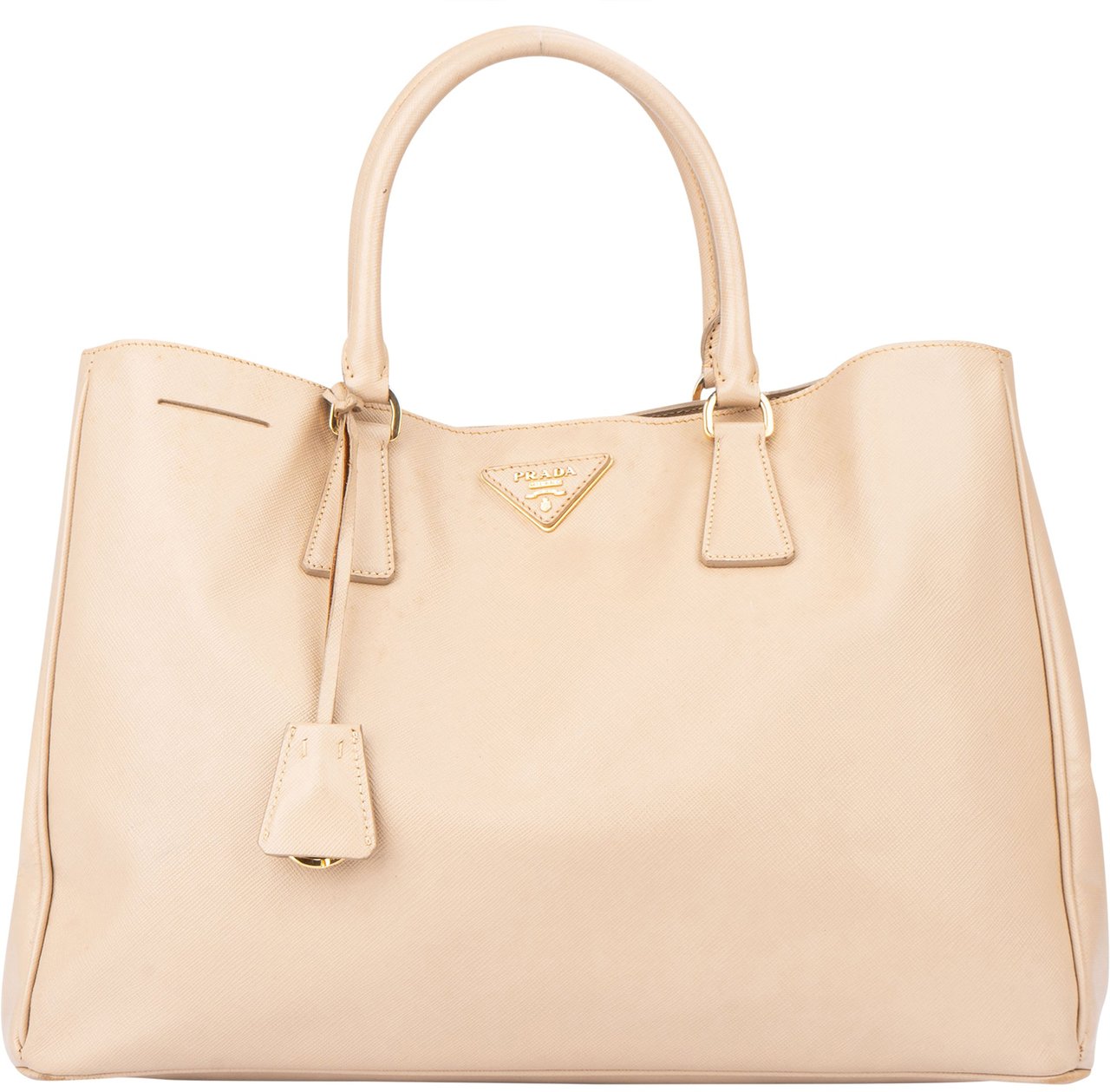 Prada Prada Beige Saffiano Leather Galleria Handbag Beige