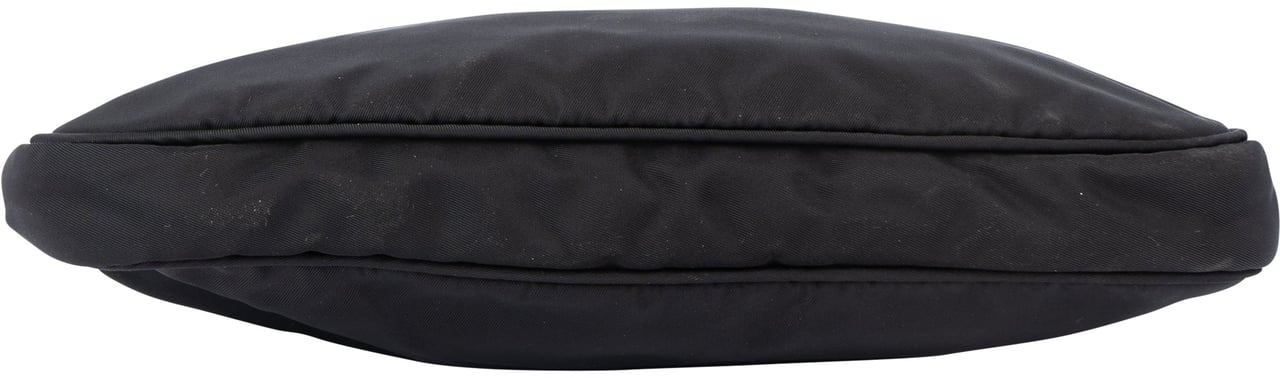 Prada Prada Black Nylon Triangle Cleo Shoulder Bag Zwart