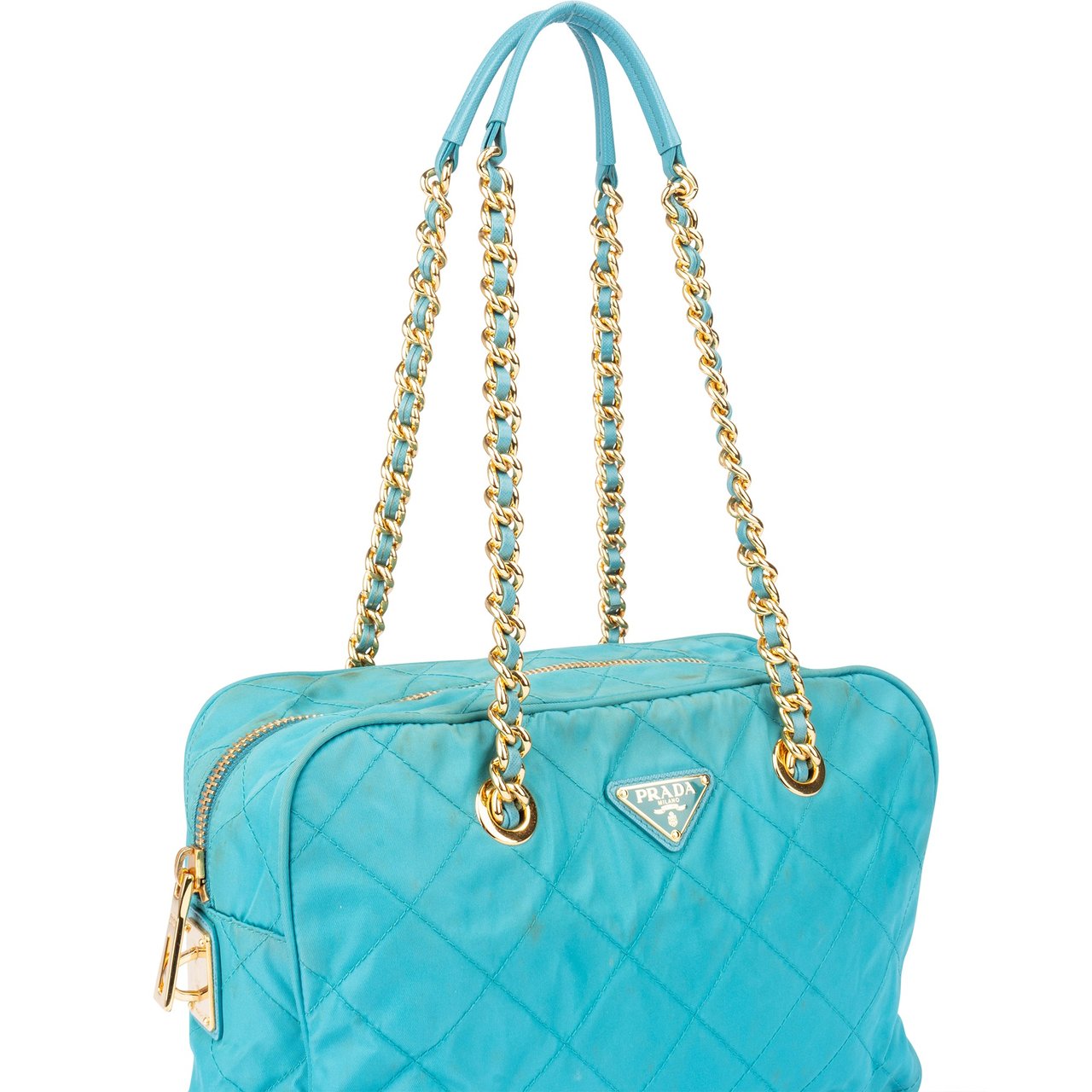 Prada Prada Quilted Nylon Chain Impunto Shoulder Bag Divers
