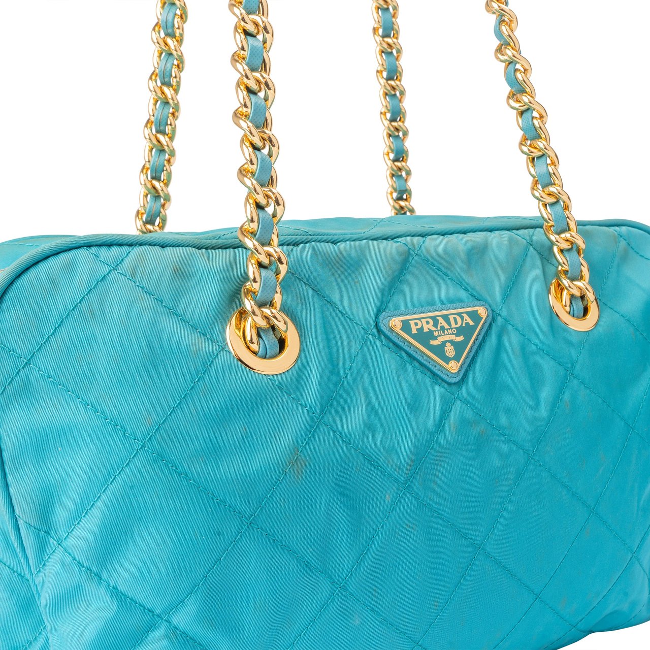 Prada Prada Quilted Nylon Chain Impunto Shoulder Bag Divers