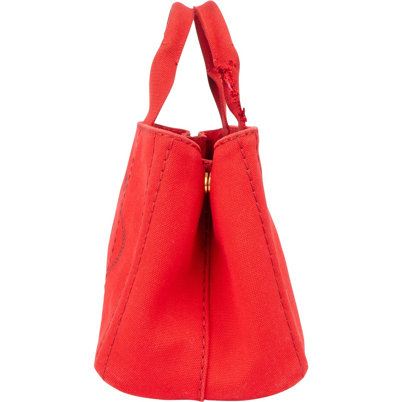 Prada Prada Rosso Cotton Canapa Triangle Handbag Divers