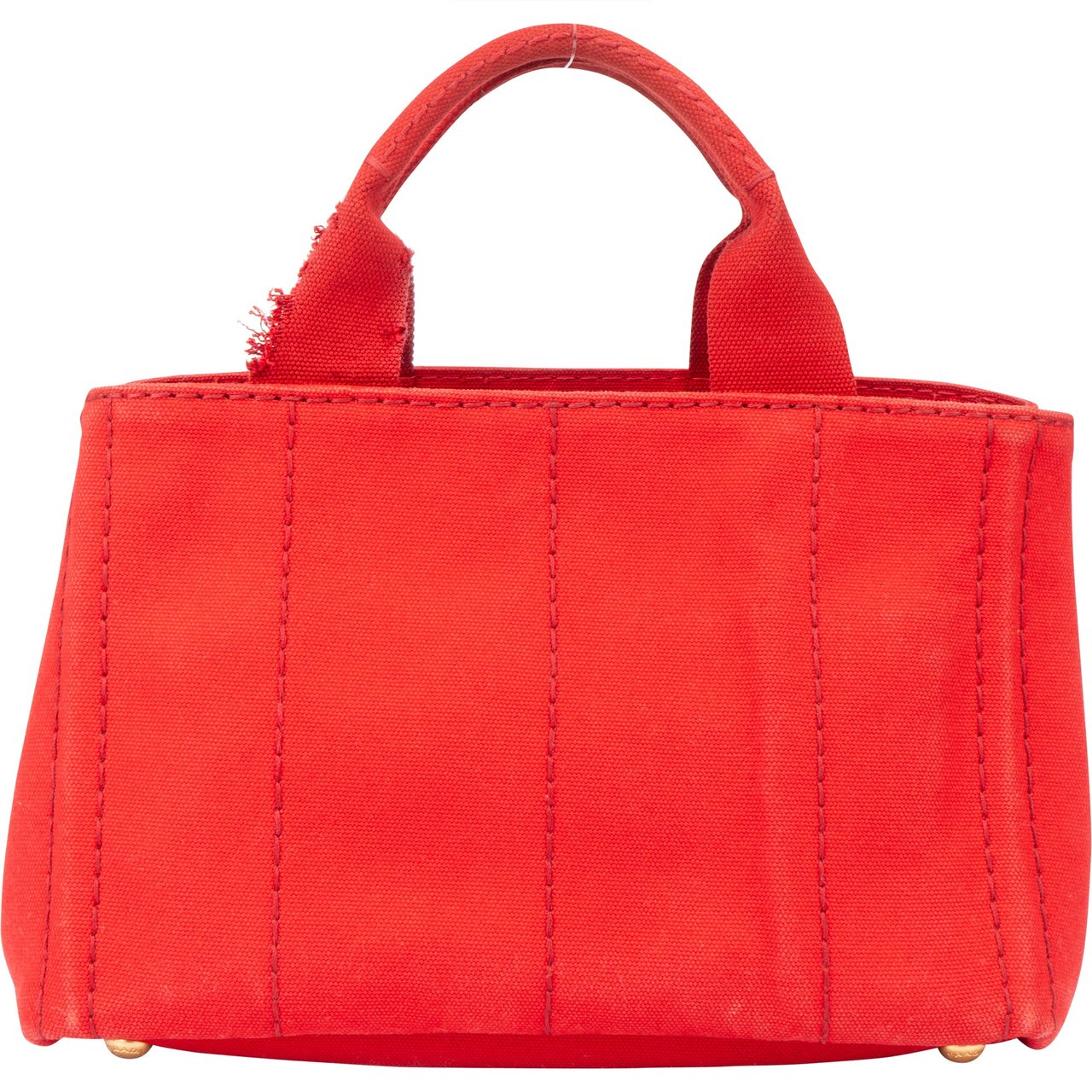 Prada Prada Rosso Cotton Canapa Triangle Handbag Divers