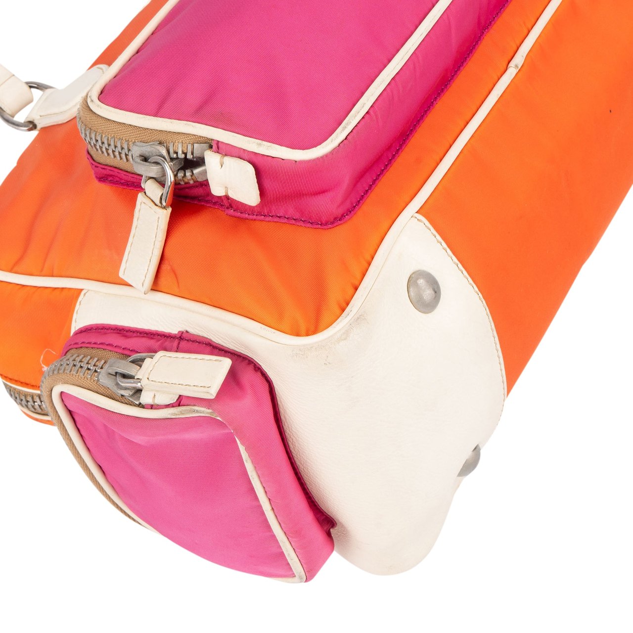 Prada Prada Tricolor Colorblock Nylon Handbag Divers