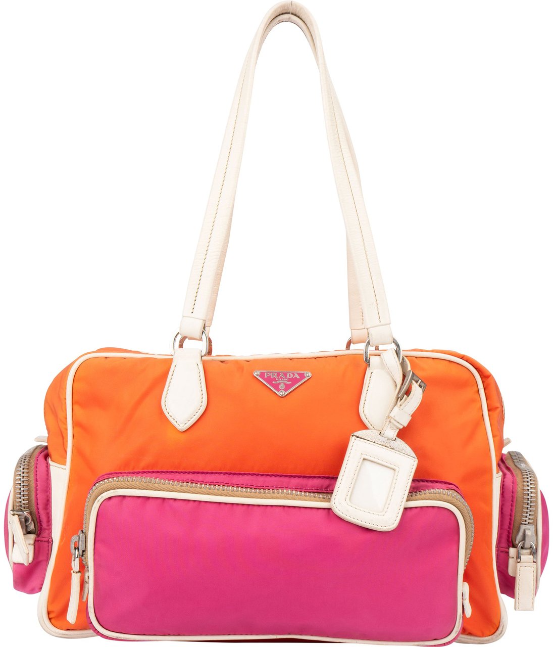 Prada Prada Tricolor Colorblock Nylon Handbag Divers