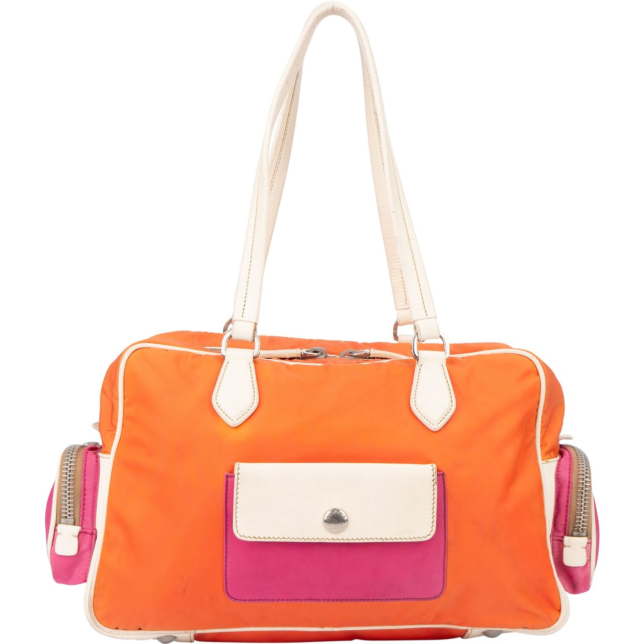 Prada Prada Tricolor Colorblock Nylon Handbag Divers