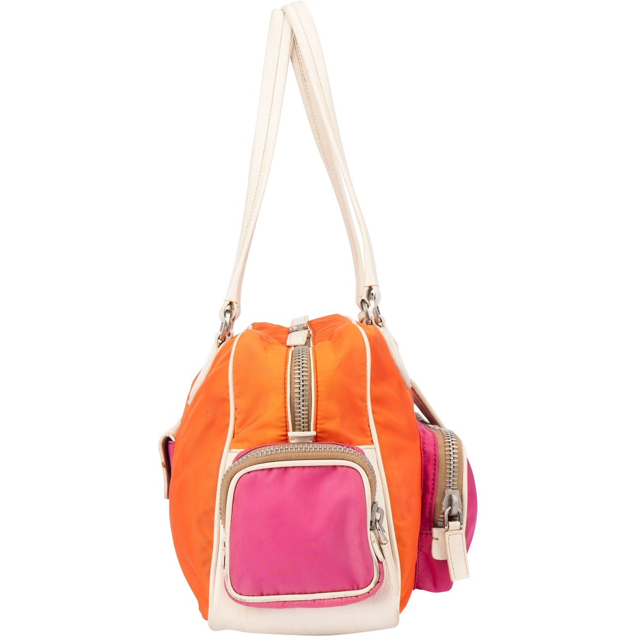 Prada Prada Tricolor Colorblock Nylon Handbag Divers