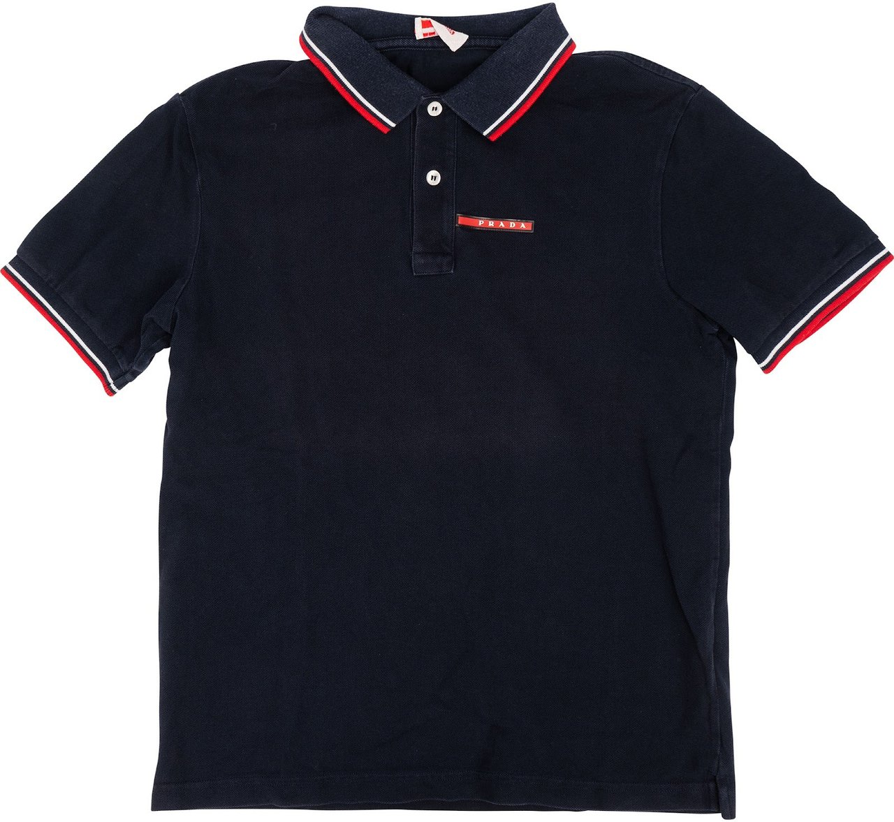 Prada Prada Classic Navy Emblem Polo Shirt (S) Navy