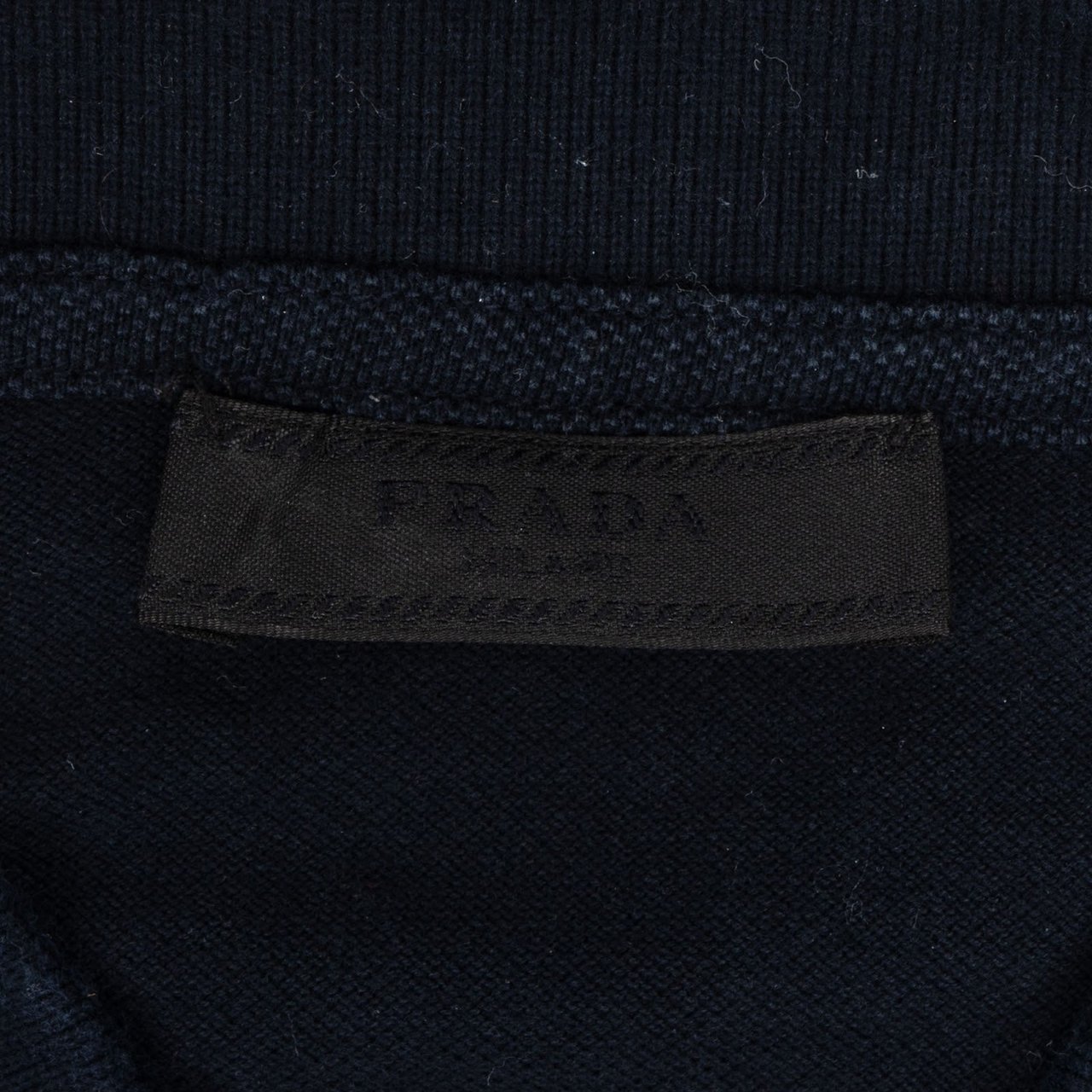 Prada Prada Classic Navy Emblem Polo Shirt (M) Navy