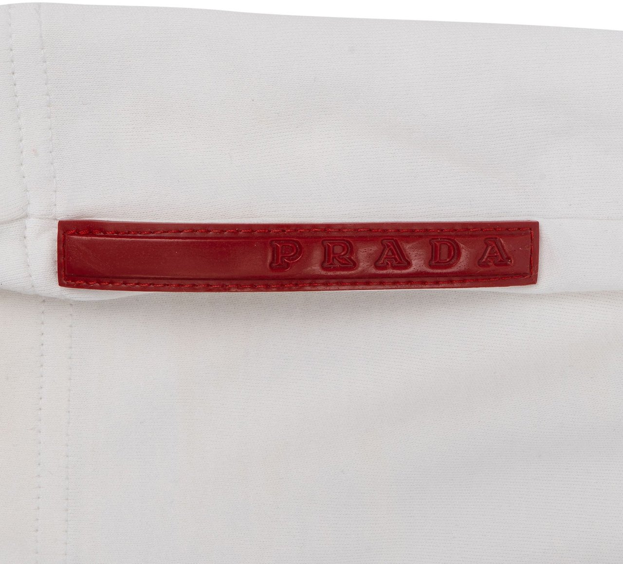 Prada Classic White Sports Emblem Long Polo Shirt (L) Divers