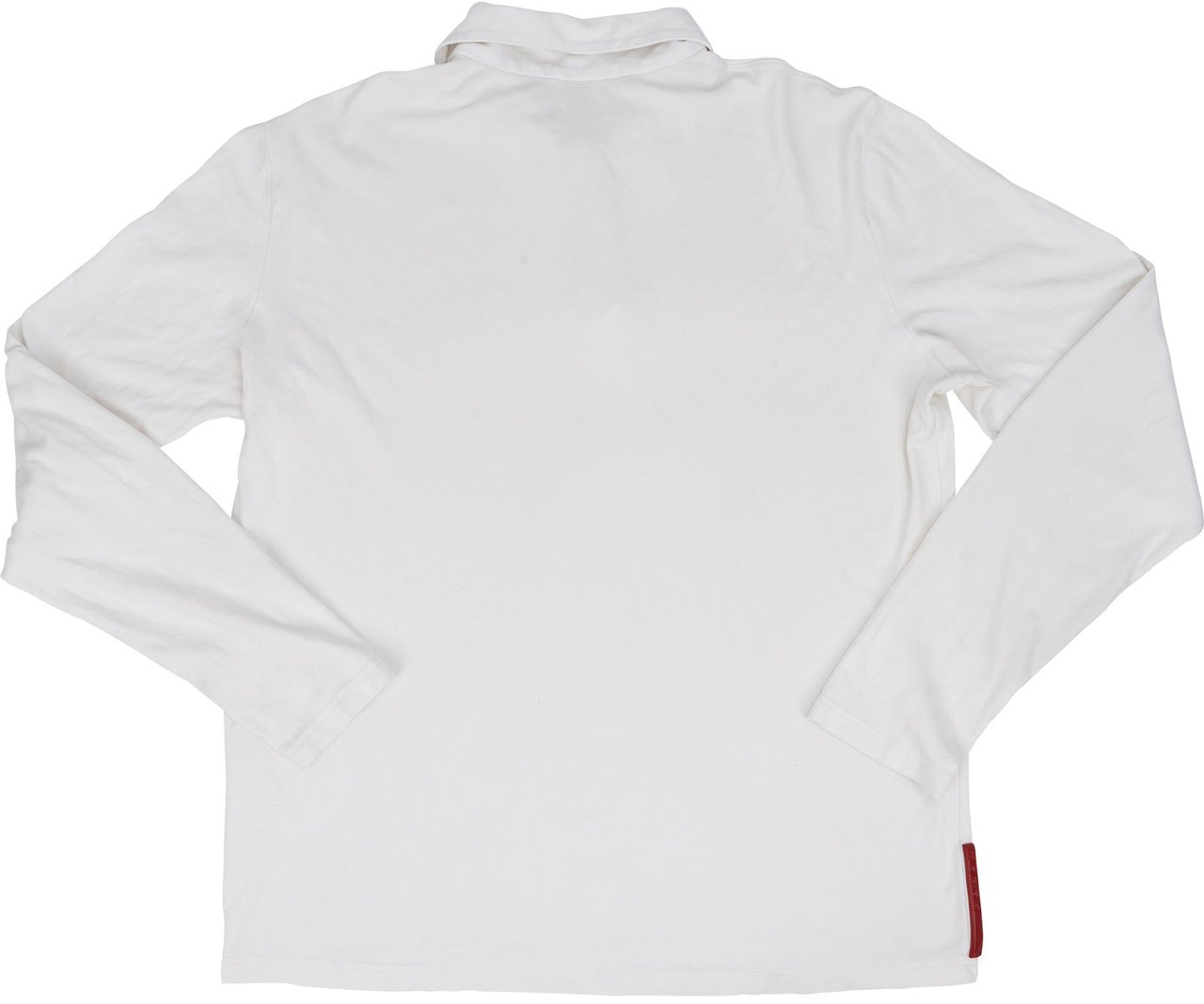 Prada Classic White Sports Emblem Long Polo Shirt (L) Divers