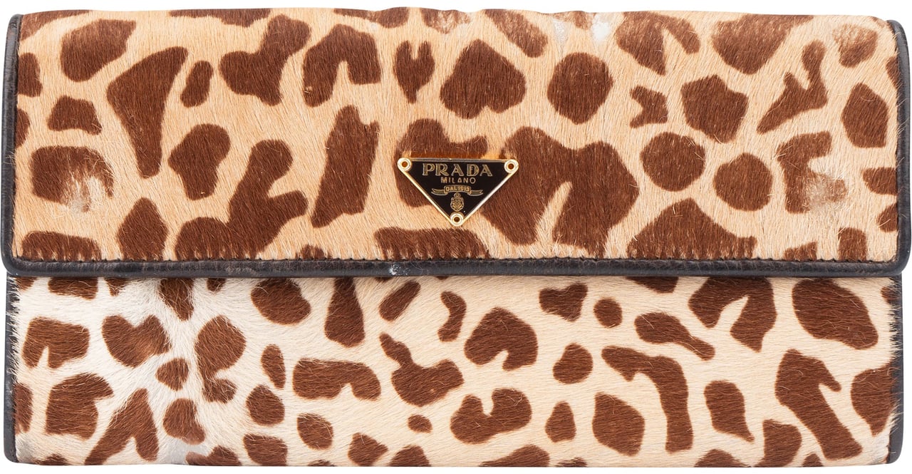 Prada Prada Hair Animal Print Safari Wallet Divers