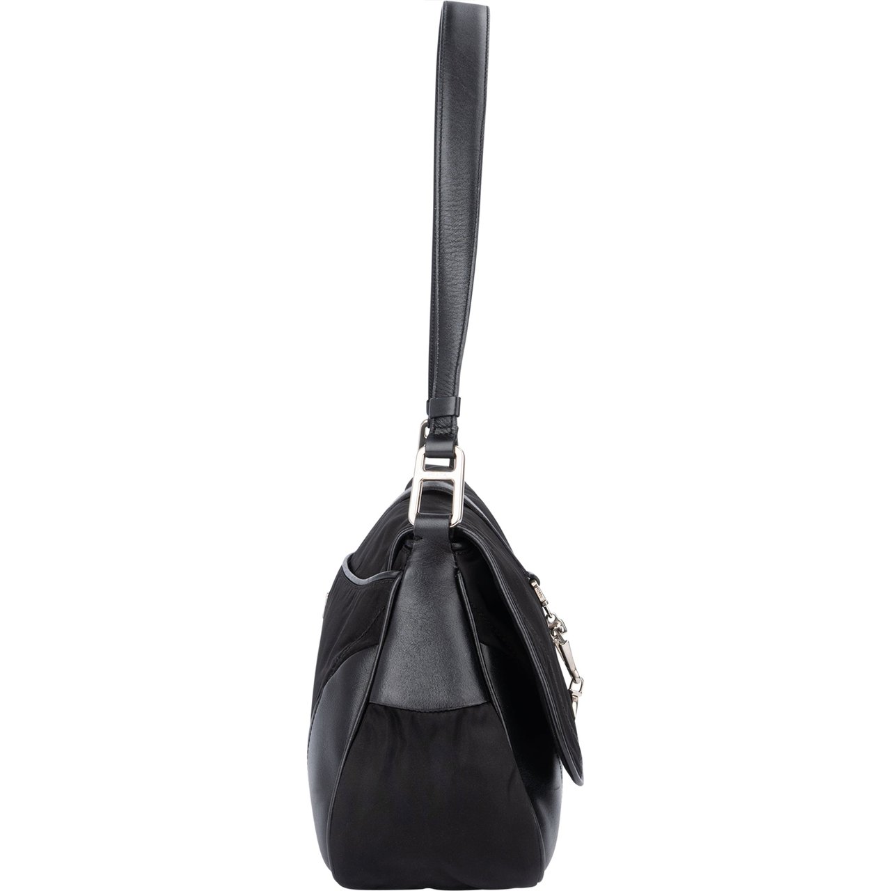 Prada Prada Black Nylon Triangle Shoulder Bag Divers
