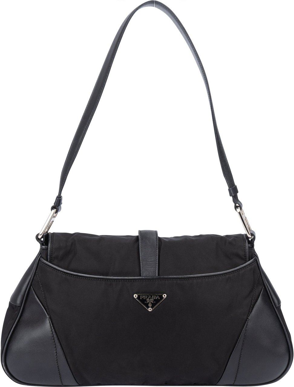 Prada Prada Black Nylon Triangle Shoulder Bag Divers