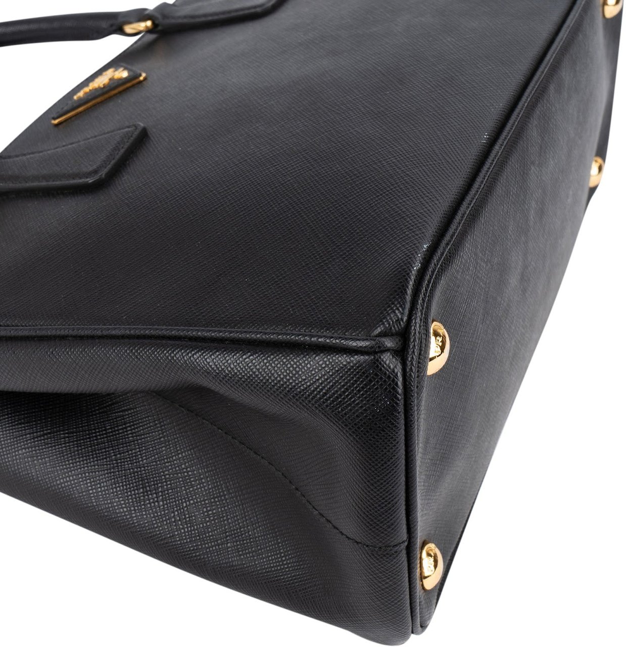 Prada Prada Saffiano Leather Small Galleria Handbag Zwart