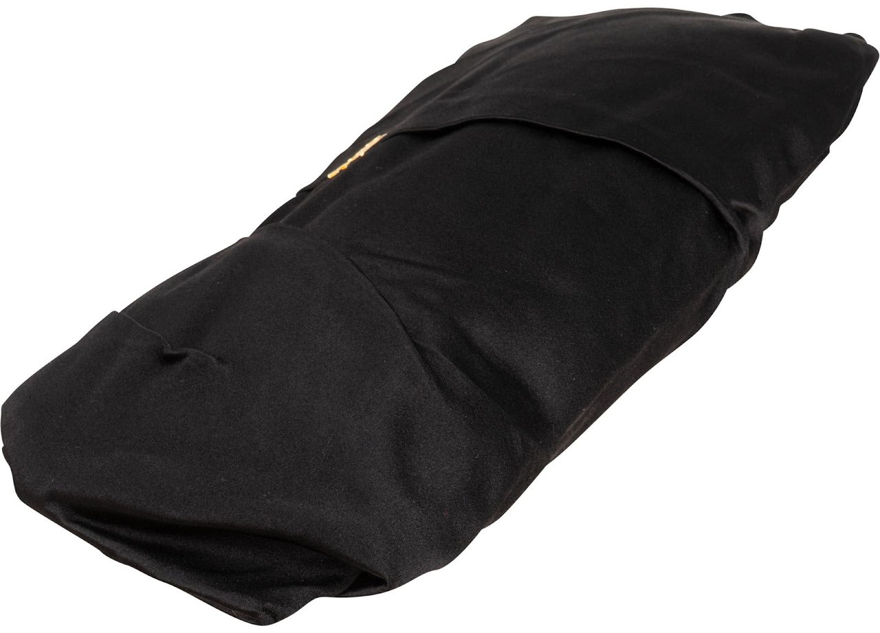 Prada Black Satin Pleated Clutch Zwart