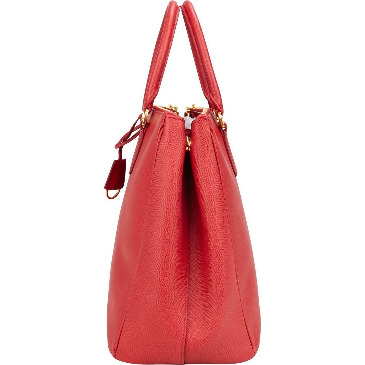 Prada Prada Rouge Saffiano Leather Galleria Handbag Divers
