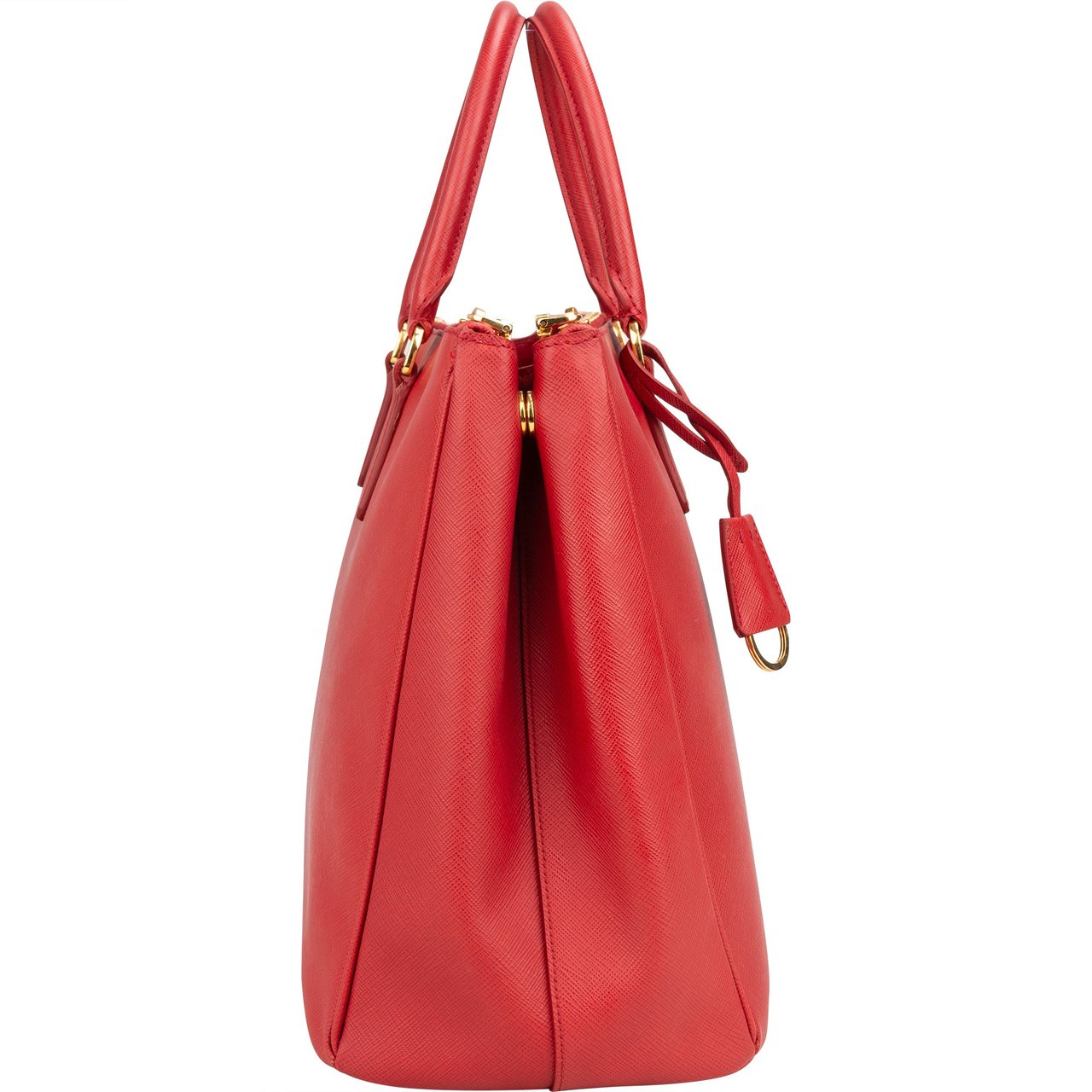 Prada Prada Rouge Saffiano Leather Galleria Handbag Divers